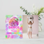 Bewerkbare Schattigee Dans Verjaardagsfoto Kaart (Staand voorkant)