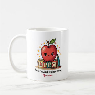 Bewerkbare Schattigee docent Apple Design Koffiemok