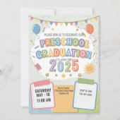 Bewerkbare Schattigee Preschool Afstuderen Notitie Kaart (Voorkant)