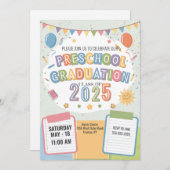 Bewerkbare Schattigee Preschool Afstuderen Notitie Kaart (Voorkant / Achterkant)