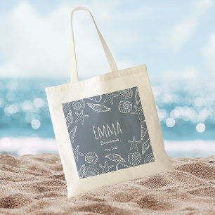 Bewerkbare schelpen en zeesterren Kust bruidsmeisj Tote Bag