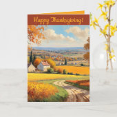 Bewerkbare Schilderachtig Thanksgiving Dag Groeten Kaart (Gele Bloem)