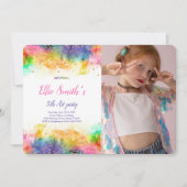 bewerkbare schilderij verjaardagsuitnodiging kaart (Voorkant)