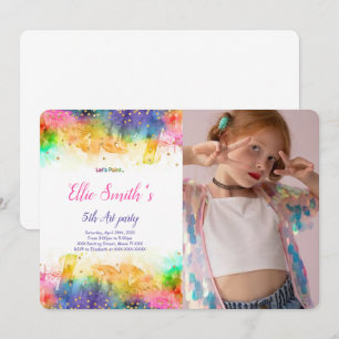 bewerkbare schilderij verjaardagsuitnodiging kaart