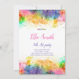 bewerkbare schilderij verjaardagsuitnodiging kaart