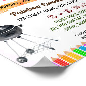 Bewerkbare school BBQ picknickflyer Poster (Hoek)