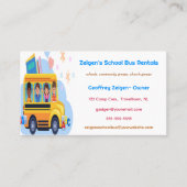 Bewerkbare School Bus Rentals Visitekaartje (Voorkant)