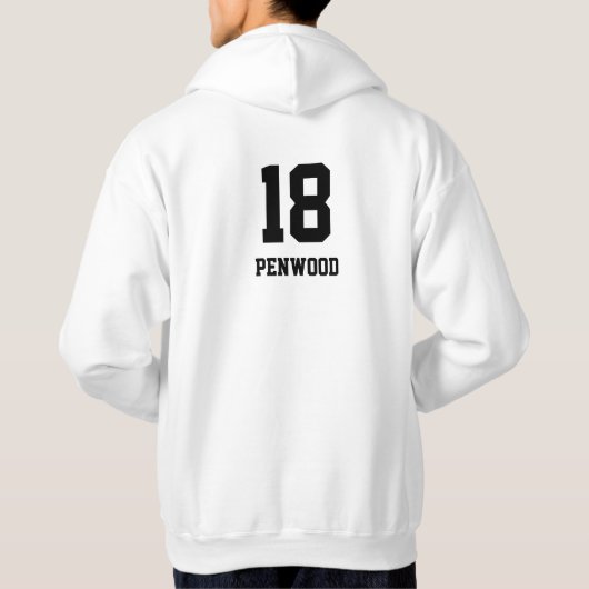 Bewerkbare school of bedrijfsteam hoodie (Achterkant)