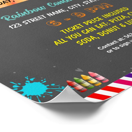 Bewerkbare School Open Huis Flyer Poster (Hoek)