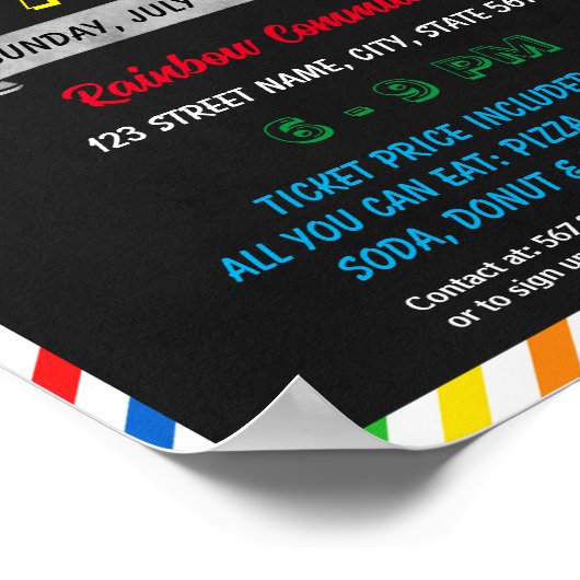 Bewerkbare School Spirit Draag Flyer afdrukbaar Poster (Hoek)