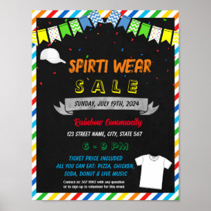 Bewerkbare School Spirit Draag Flyer afdrukbaar Poster