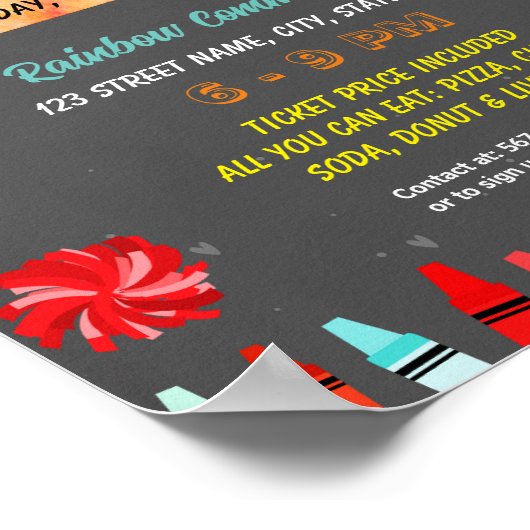 Bewerkbare School Spirit flyer Poster (Hoek)