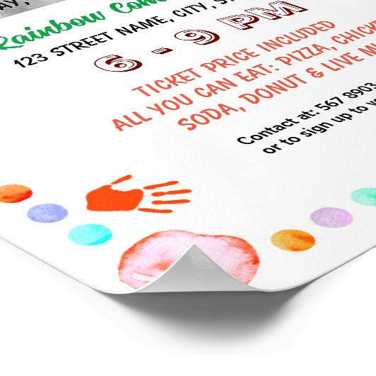 Bewerkbare School Supply Drive Flyer sjabloon Poster (Hoek)