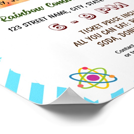 Bewerkbare Science Fair-flyer Poster (Hoek)