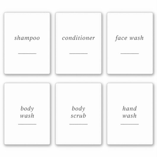 Bewerkbare Shampoo Conditioner Toiletset Label (Voorkant)