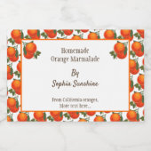 Bewerkbare  Sinaasappels Patroon Etiketten voor vo (Enkel label)