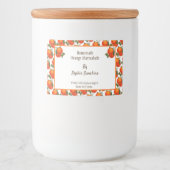 Bewerkbare  Sinaasappels Patroon Etiketten voor vo (Voorkant)