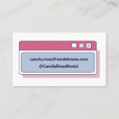 Bewerkbare Sjabloon Trendy Model Brand Ambassador Visitekaartje (Achterkant)