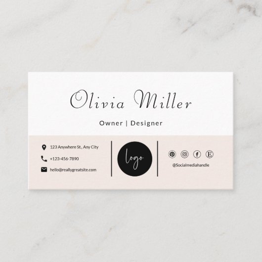 Bewerkbare sjabloon voor visitekaartjes (Voorkant)