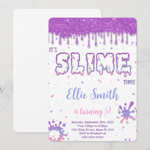 Bewerkbare slime uitnodiging