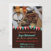 Bewerkbare Snacks en Drinken Party Kaart (Voorkant)