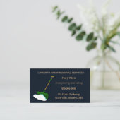 Bewerkbare sneeuwverwijdering visitekaartje (Staand voorkant)