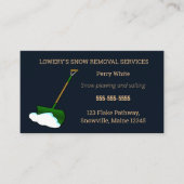 Bewerkbare sneeuwverwijdering visitekaartje (Voorkant)