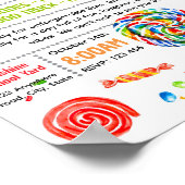 Bewerkbare snoep school dans flyer poster (Hoek)