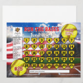 Bewerkbare Softbal Kalender Fondsenwerving Flyer N Kaart (Voorkant / Achterkant)