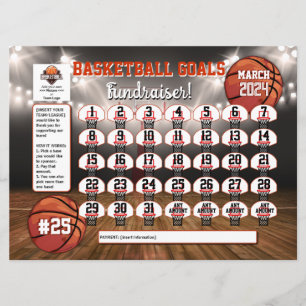 Bewerkbare Softbal Kalender Fondsenwerving Flyer N Kaart