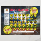 Bewerkbare Softball Kalender Fundraiser Flyer Invi Kaart (Voorkant)