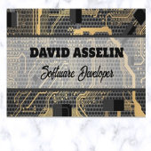 Bewerkbare software ontwikkelaar printplaat visitekaartje