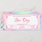 Bewerkbare Spa Voucher Ticket Cadeaubon Kaart (Voorkant / Achterkant)