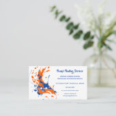 Bewerkbare spatten verf visitekaartje (Staand voorkant)