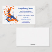 Bewerkbare spatten verf visitekaartje (Voorkant / Achterkant)