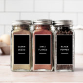 Bewerkbare Spice Jar Pantry 1.2x2.2 inch Label Set