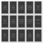 Bewerkbare Spice Jar Pantry 1.2x2.2 inch Label Set (Voorkant)