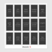 Bewerkbare Spice Jar Pantry 1.2x2.2 inch Label Set (Vel)