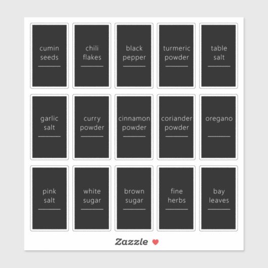 Bewerkbare Spice Jar Pantry 1.2x2.2 inch Label Set (Vel)