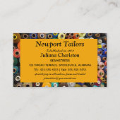 Bewerkbare spoelen van Thread Seamstress Tailor Visitekaartje (Voorkant)