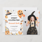 Bewerkbare Spooky Party Kaart (Voorkant)