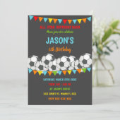 Bewerkbare sportparty-uitnodiging voor kinderen kaart (Staand voorkant)