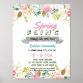 Bewerkbare Spring Fling Flyer Sjabloon Poster (Voorkant)