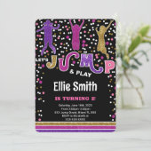 Bewerkbare sprong uitnodiging (Staand voorkant)