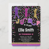 Bewerkbare sprong uitnodiging (Voorkant)