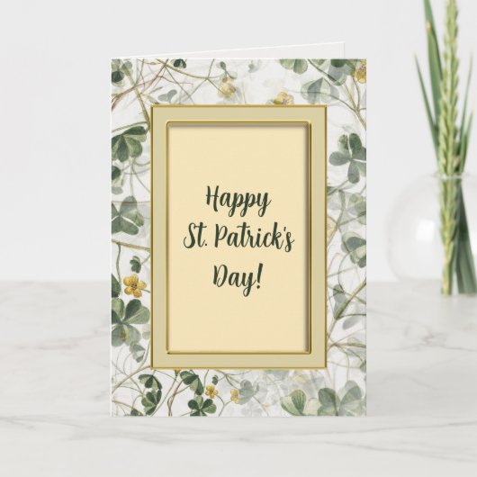 Bewerkbare St. Patrick-daggroet Kaart (Voorkant)