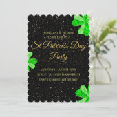 Bewerkbare St. Patrick's Day-feestuitnodiging, Tem Save The Date (Staand voorkant)