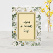 Bewerkbare St Patrick's Day-groet Kaart (Gele Bloem)