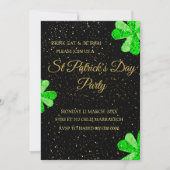 Bewerkbare St Patrick's Day Party uitnodiging, Tem Kaart (Voorkant)