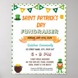 Bewerkbare St Pattrick's day potluck flyer Poster